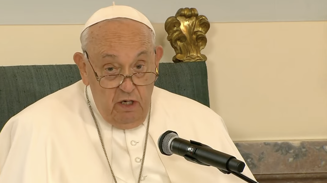Francisco, durante su discurso