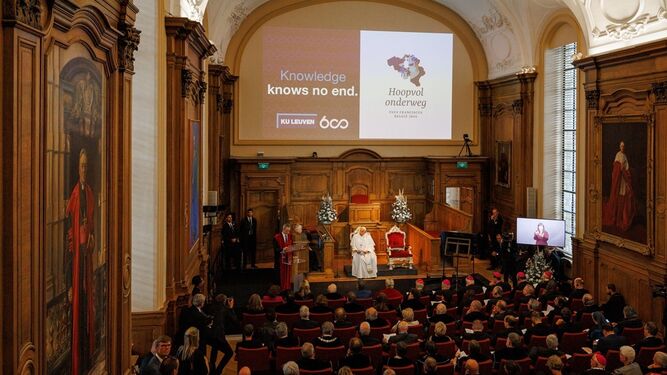 Visita del Papa Francisco a la Universidad de Lovaina