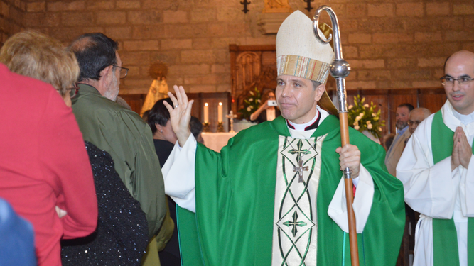 Josep Lluís Serrano, en la parroquia de Tivissa