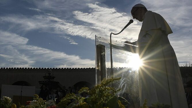 El papa Francisco en Asís en 2016 para la Jornada Mundial de Oración por la Paz