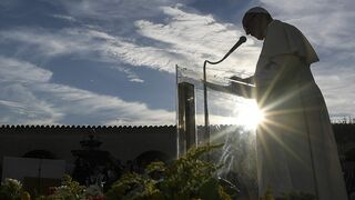 El Papa Francisco en Asís en 2016 para la Jornada Mundial de Oración por la Paz