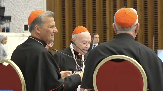 El cardenal Aguiar, durante su discurso