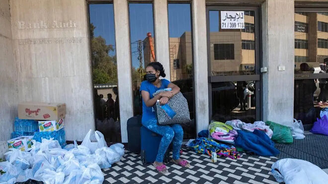 Desplazados inmigrantes en Beirut