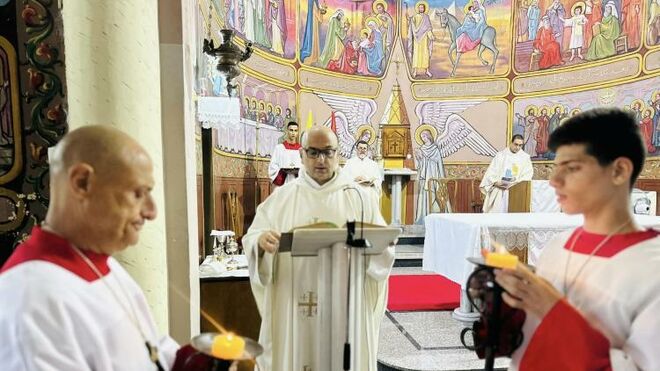 Padre Gabriel Romanelli IVE, párroco de la parroquia latina en Gaza Sagrada Familia