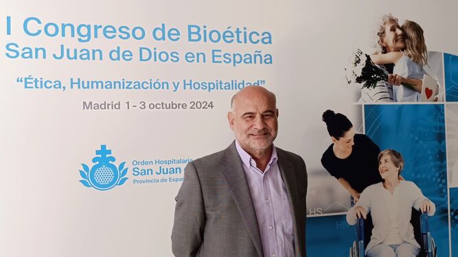 El hermano José María Bermejo de Frutos en la sede donde se desarrolló el Congreso