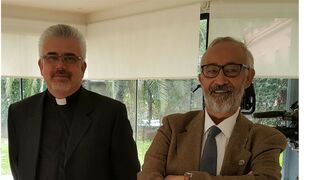 Fabio Baggio, con José Luis Pinilla