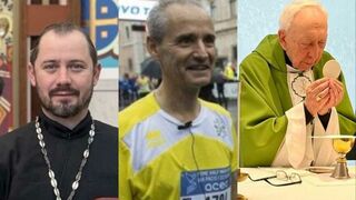 Mons. Mykola Bychok, Jean-Paul Vesco y Angelo Acerbi