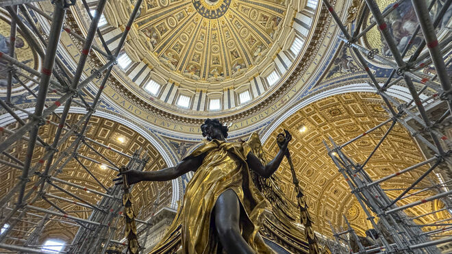 Restauración del baldaquino de Bernini