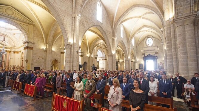 Las autoridades valencianas en el Te Deum en la catedral