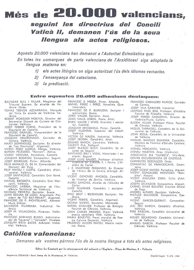 Més de 20000 valencians
