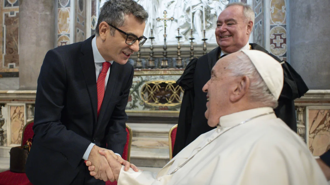 Visita del ministro español Félix Bolaños al papa Francisco