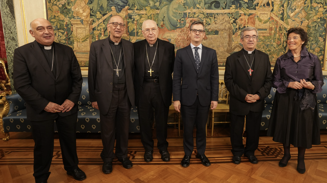 Bolaños y obispos en la sede de la embajada en Roma
