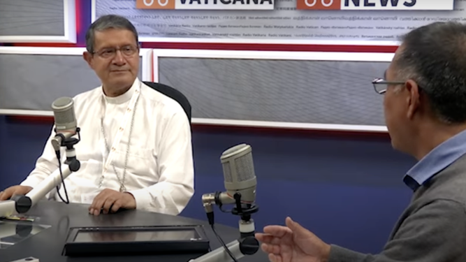Monseñor Cabrera, durante la entrevista