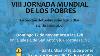 Cobo celebrará en San Antón la Jornada Mundial de los Pobres