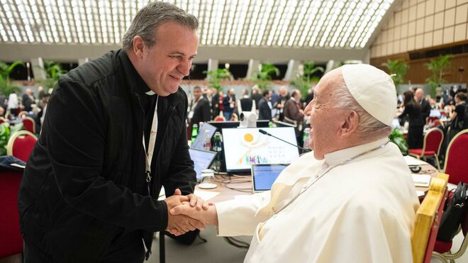 Luis Romero, con el Papa Francisco