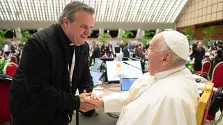 Luis Romero, con el Papa Francisco