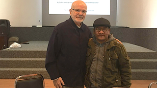 Michel Forst, con Marcelo Pérez