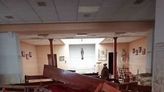 Así quedó la parroquia de San Jorge, en Paiporta