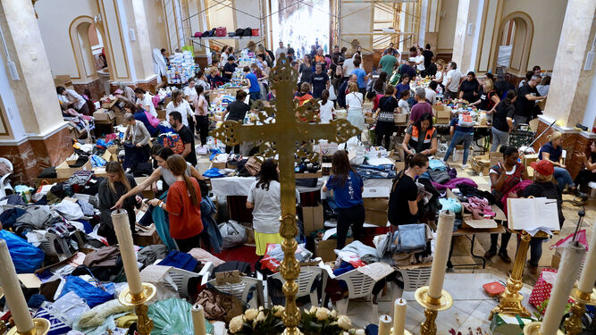 La parroquia de La Torre se ha convertido en el epicentro de la ayuda de la zona