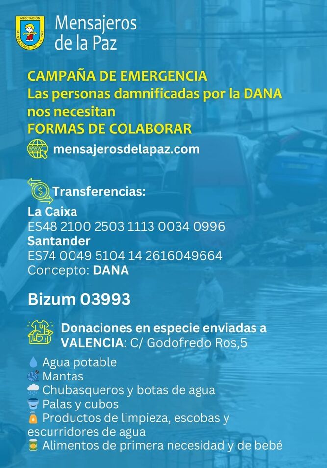 Mensajeros de la Paz con la DANA