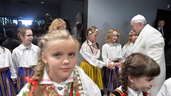 El Papa durante su viaje apostólico a Estonia en 2018