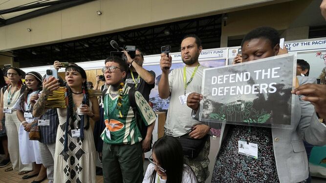 Defend the defenders. Protestas COp16