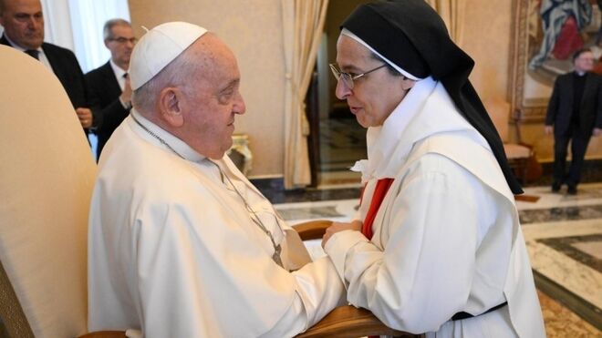 Francisco, con sor Lucía