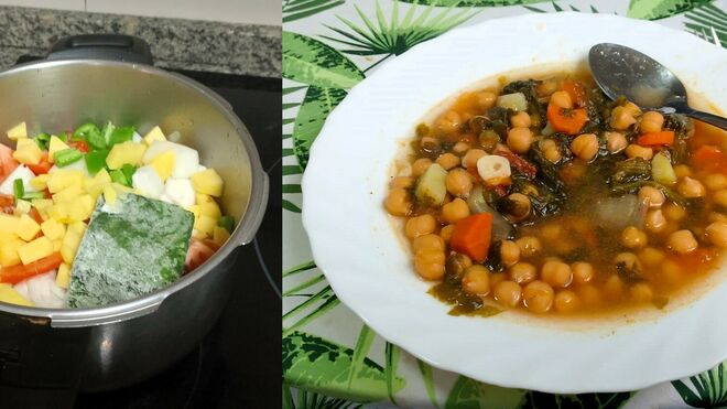 Garbanzos con espinacas