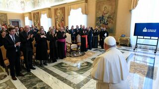 a audiencia del Papa Francisco a la delegación de técnicos y socios de la Fábrica de San Pedro