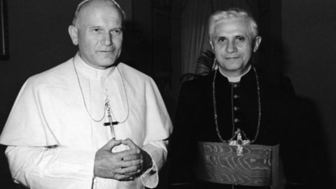 Juan Pablo II y Joseph Ratzinger