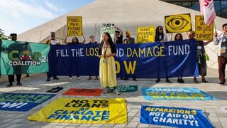 Protestas en la COP29 de Bakú