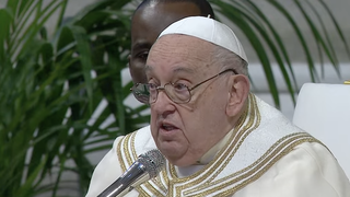 El Papa, durante su homilía