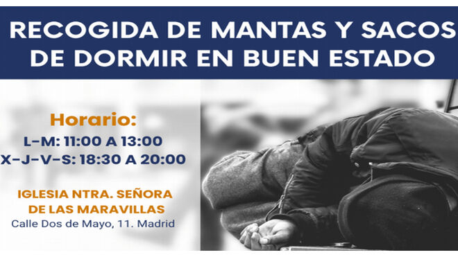 Recoge mantas y sacos de dormir organizada por la comunidad Sant Egidio