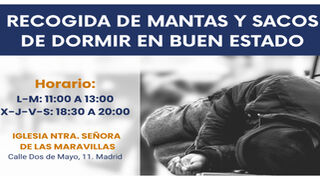 Recoge mantas y sacos de dormir organizada por la comunidad Sant Egidio