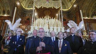 Saiz Meneses, en la basílica de La Macarena