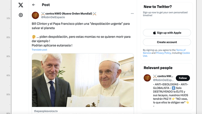Bulo sobre el papa Francisco y la despoblación del mundo