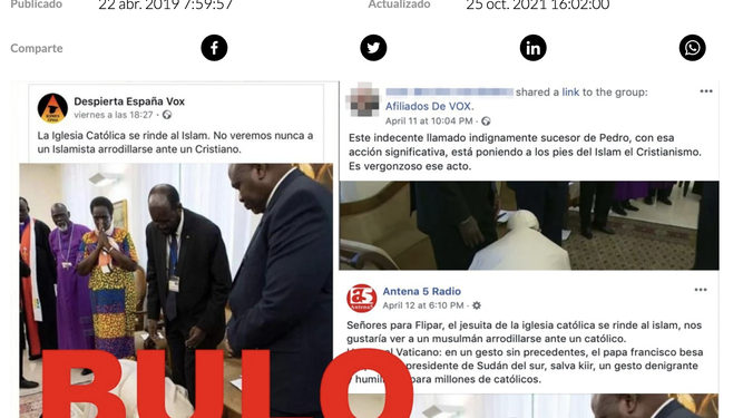 Bulos sobre el papa Francisco y el islam