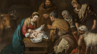 Adoración de los pastores, óleo de Murillo