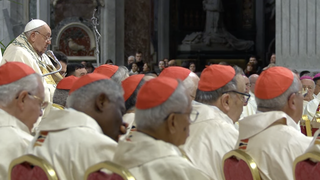 Francisco, en la misa de la Inmaculada con los cardenales