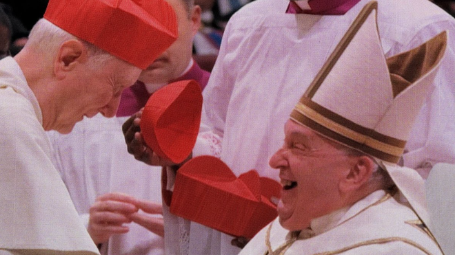 El Papa ríe con Radcliffe