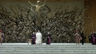 Francisco presiden la audiencia general en el Aula Pablo VI