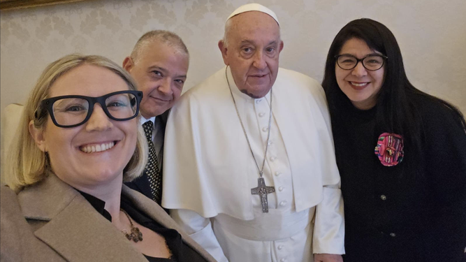 Papa, con Allen, Salinas y Ugaz