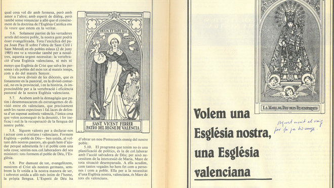 Por una Igleisa valenciana y en valenciano