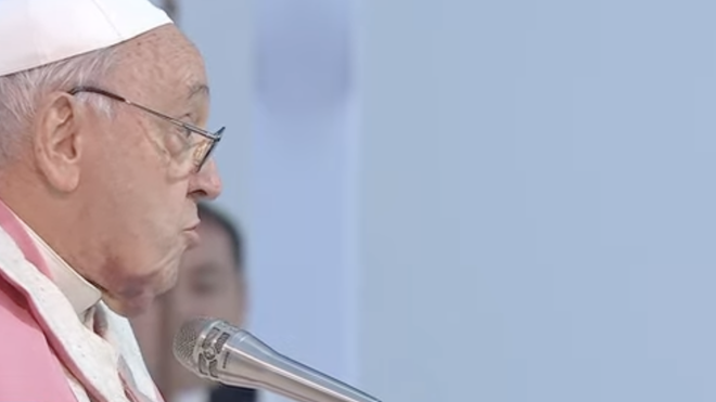 Francisco, durante la homilia en Córcega