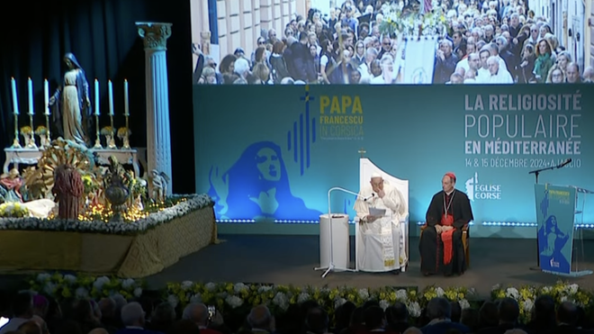 Primer discurso del Papa en Ajaccio