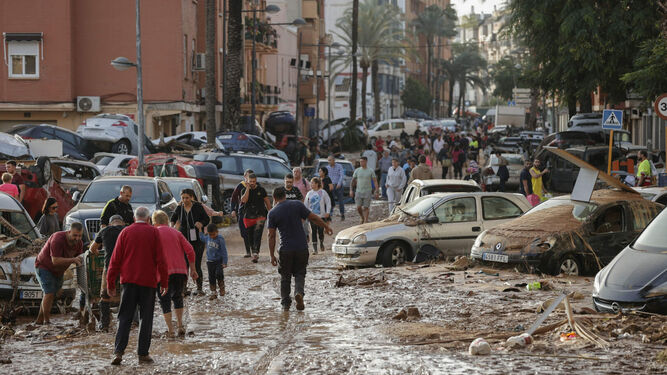 Paiporta, una de las localidades más afectadas por la dana