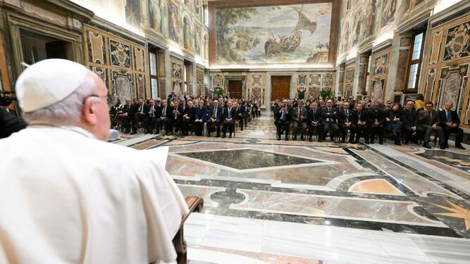 El Papa, con directivos y empleados de entidades de crédito