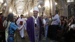 La acogida al cardenal Chomali en su diócesis