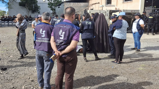 Momento del rescate de los menores en la comunidad LevTahor