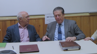 Mayor Zaragoza, con el autor, en un acto en Logroño